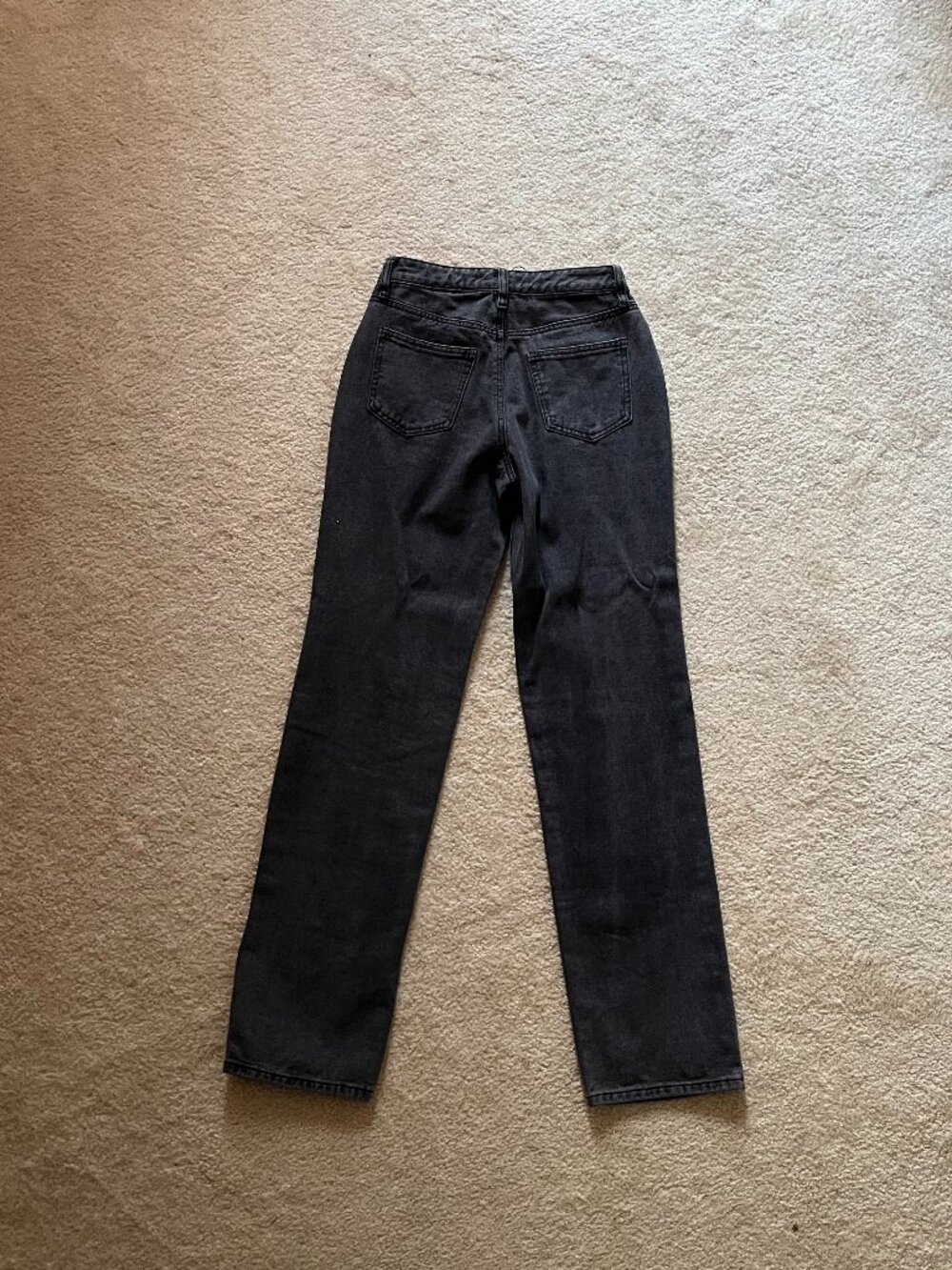 Black Straight Slouch Fit Jeans
